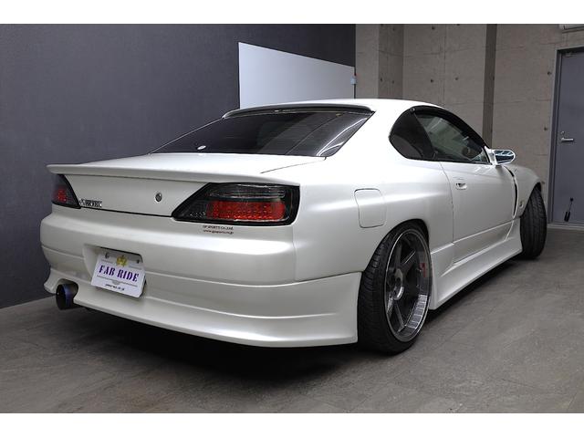 シルビア スペックR VERTEXlANGフルエアロ TEIN車高調 HKSマフラー ルーフエンドスポイラー トランクスポイラー カーボンボンネットGPスポーツワイドフェンダー ガナドールミラー BRIDEシート2脚(13枚目)
