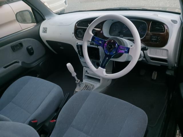 ミラ TX MT5 ターボ ローダウン 社外マフラー アルミホイール 車検R8年5月30日(8枚目)