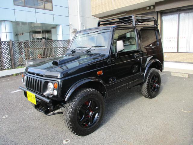 ジムニー ワイルドウインド　４ＷＤ　１６ＡＷ　タイヤ新品　スロットルボディ新品　社外イカリングヘッドライト　ルーフラック　縞鋼板サイドパネル　３インチリフトＵＰ　社外ステアリング　ＬＥＤテールランプ　縞鋼板タンクカバー　ＥＴＣ（12枚目）