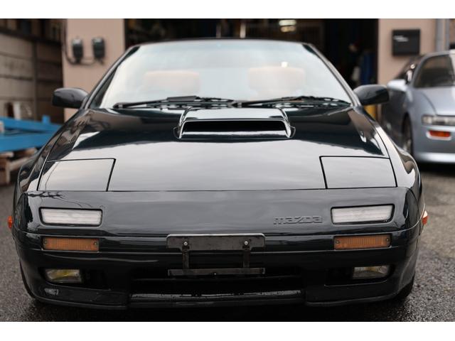 サバンナＲＸ－７ カブリオレ　稀少カラー／純正５速／実走行／ＥＣＵチューン／フジツボマフラー／クスコタワーバー／ローダウン／ＢＢＳ１７インチ／オープン動作ＯＫ／エアコン修理済み／キャメルレザーシート＆ヘッドレストスピーカー（4枚目）