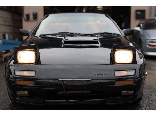 サバンナＲＸ－７ カブリオレ　稀少カラー／純正５速／実走行／ＥＣＵチューン／フジツボマフラー／クスコタワーバー／ローダウン／ＢＢＳ１７インチ／オープン動作ＯＫ／エアコン修理済み／キャメルレザーシート＆ヘッドレストスピーカー（5枚目）