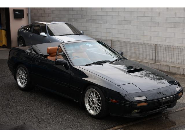 サバンナＲＸ－７ カブリオレ　稀少カラー／純正５速／実走行／ＥＣＵチューン／フジツボマフラー／クスコタワーバー／ローダウン／ＢＢＳ１７インチ／オープン動作ＯＫ／エアコン修理済み／キャメルレザーシート＆ヘッドレストスピーカー（10枚目）