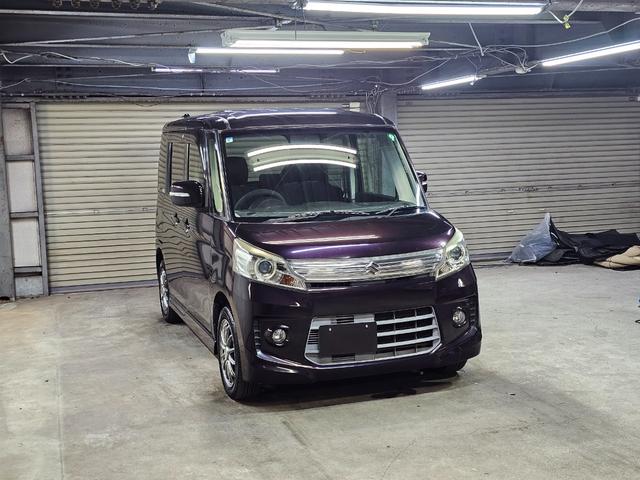 スペーシアカスタム ＸＳ　地デジ　楽ナビ　パワスラ　プッシュスタート　オートライト　フルフラットシート　スマートキー　タイミングチェーン　修復歴なし　室内クリーニング済み　令和８年６月まで（2枚目）