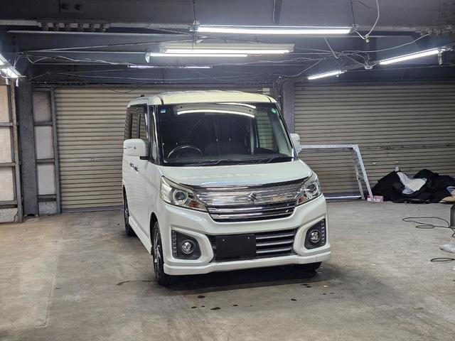 スペーシアカスタム XS 後期 S-エネチャージ Bluetooth接続 両側パワスラ スマートキー2個 フルセグ オートライト ステアリングスイッチ サンシェード 修復歴なし タイミングチェーン 室内クリーニング済み(2枚目)