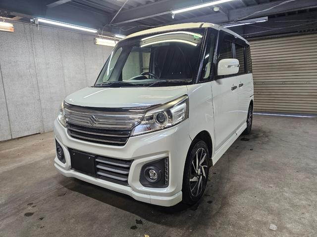 スペーシアカスタム XS 後期 S-エネチャージ Bluetooth接続 両側パワスラ スマートキー2個 フルセグ オートライト ステアリングスイッチ サンシェード 修復歴なし タイミングチェーン 室内クリーニング済み(20枚目)