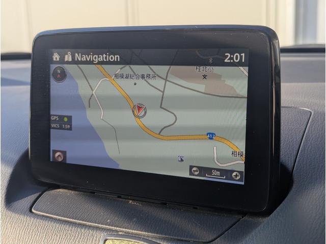 デミオ XDツーリング Lパッケージ 純正ナビ バックカメラ LEDヘッドランプ パドルシフト CD/DVD/TV レーダークルーズコントロール ETC シートヒーター ハーフレザーシート 純正アルミホイール(7枚目)