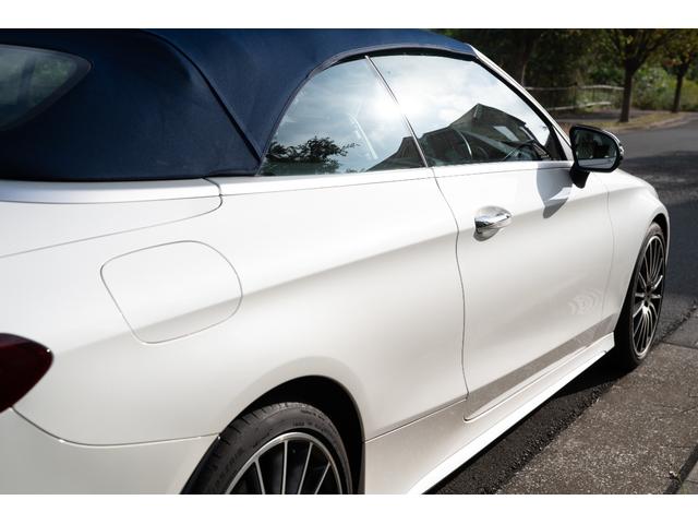 Cクラス C180カブリオレスポーツ AMGライン レザーエクスクルーシブPKG 青幌 ホワイトレザー ワンオーナー 純正HDDナビ フルセグTV バックカメラ ETC ドライブレコーダー(31枚目)