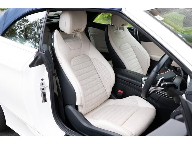 Cクラス C180カブリオレスポーツ AMGライン レザーエクスクルーシブPKG 青幌 ホワイトレザー ワンオーナー 純正HDDナビ フルセグTV バックカメラ ETC ドライブレコーダー(55枚目)