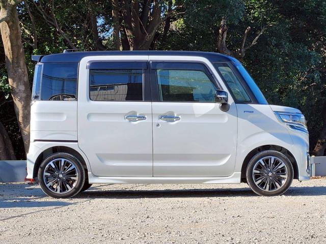 スペーシアカスタム ハイブリッドＸＳ　ワンオーナー　ユーザー様仕入れ　純正８インチナビ　バックカメラ　フルセグＴＶ　両側電動スライドドア　ヘッドアップディスプレイ　ＥＴＣ　ブレーキサポート　レーンキープ　ＬＥＤヘッドライト　１５インチＡＷ（4枚目）