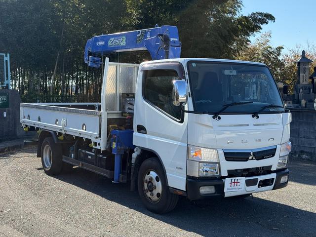 キャンター TADANO4段クレーン平ボディ フックイン ラジコン付き 容量2.63t 5MT 2t バックカメラ 1年車検付き NOx・PM適合車(2枚目)