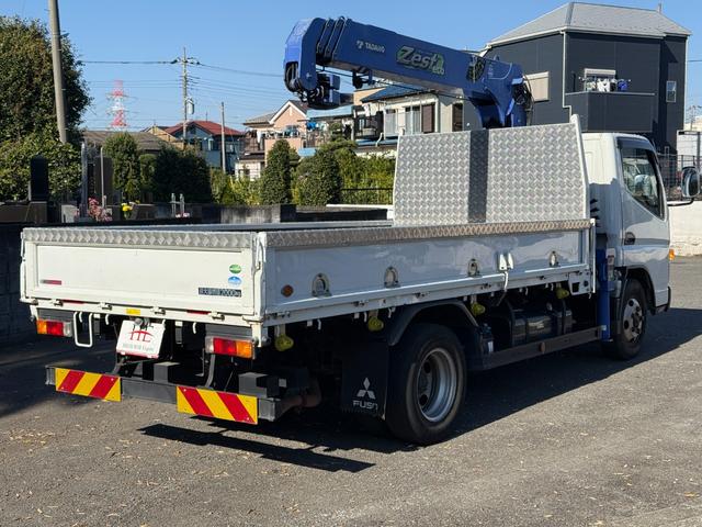 キャンター TADANO4段クレーン平ボディ フックイン ラジコン付き 容量2.63t 5MT 2t バックカメラ 1年車検付き NOx・PM適合車(6枚目)