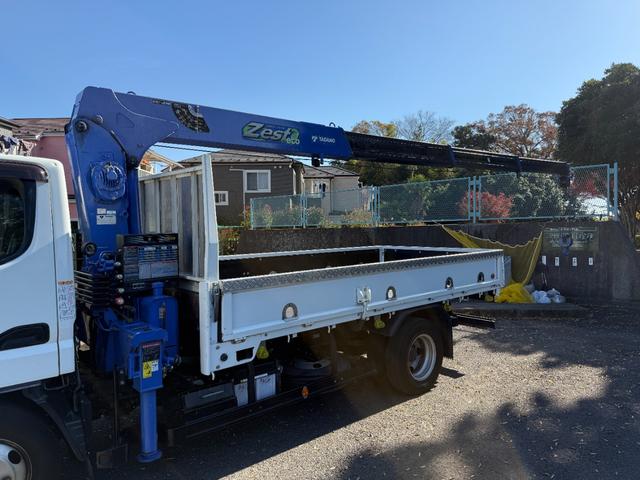 キャンター TADANO4段クレーン平ボディ フックイン ラジコン付き 容量2.63t 5MT 2t バックカメラ 1年車検付き NOx・PM適合車(9枚目)