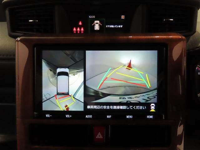 ルーミー カスタムG トヨタ認定中古車ライト 自動(衝突回避支援)ブレーキ パノラマミックビューモニター 純正地デジナビ CD/DVD再生機能 シートヒータ 両側電動スライドドア ETC2.0 ワンオーナー 禁煙車(7枚目)