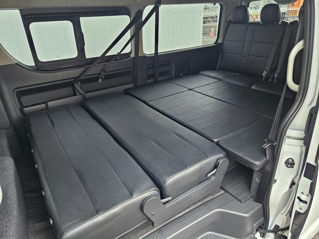 ハイエースワゴン ＧＬ　ベッドキット架装（ＴＲＥＫシート換装）ＢＩＧ－Ｘシンプルモデル　ＥＴＣ　シートカバー　ＥＳＳＥＸフロントスポイラーｖｅｒ４　ＥＳＳＥＸアルミホイール　ＥＭ－１７インチ（ブラックマシニング）（60枚目）