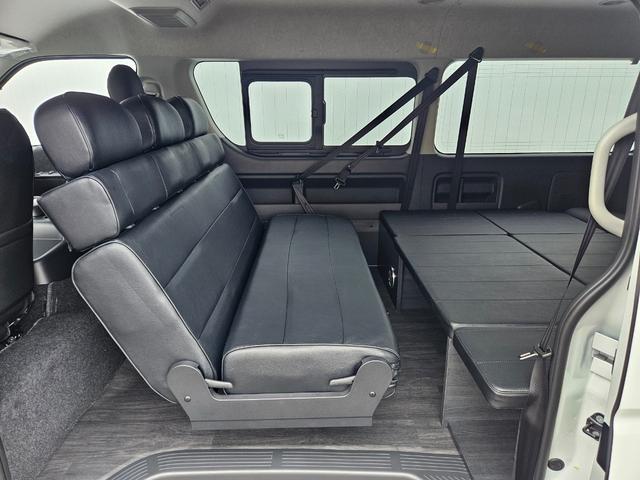 ハイエースワゴン ＧＬ　ベッドキット架装（ＴＲＥＫシート換装）ＢＩＧ－Ｘシンプルモデル　ＥＴＣ　シートカバー　ＥＳＳＥＸフロントスポイラーｖｅｒ４　ＥＳＳＥＸアルミホイール　ＥＭ－１７インチ（ブラックマシニング）（63枚目）