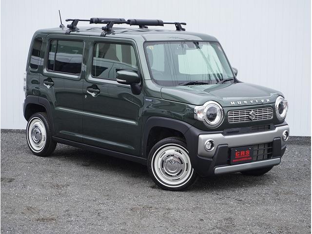 ハスラー ハイブリッドＸ　８インチサイバーナビ／ＥＴＣ／バックカメラ／ドラレコ／ＤＥＡＮＣＲＯＳＳＣＯＵＮＴＲＹ１４インチ／スズキオリジナルベースキャリア／シートヒーター／安全装備／クルーズコントロール／ＬＥＤヘッドランプ／（2枚目）