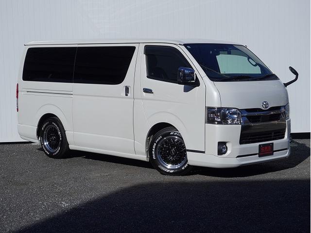 ハイエースバン スーパーGL ダークプライムII ESSEX ENCM-16インチアルミ フロントスポイラーver4 サイドライナー リアライナー 2インチローダウン カロッツェリア7インチ楽ナビ ETC ドライブレコーダー(7枚目)