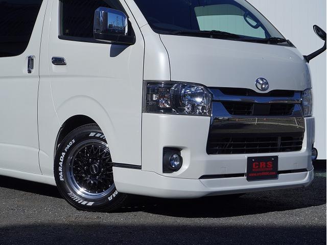 ハイエースバン スーパーGL ダークプライムII ESSEX ENCM-16インチアルミ フロントスポイラーver4 サイドライナー リアライナー 2インチローダウン カロッツェリア7インチ楽ナビ ETC ドライブレコーダー(11枚目)