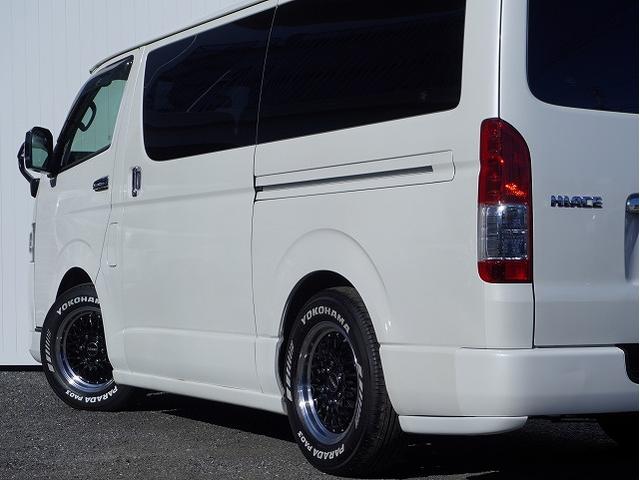 ハイエースバン スーパーGL ダークプライムII ESSEX ENCM-16インチアルミ フロントスポイラーver4 サイドライナー リアライナー 2インチローダウン カロッツェリア7インチ楽ナビ ETC ドライブレコーダー(25枚目)