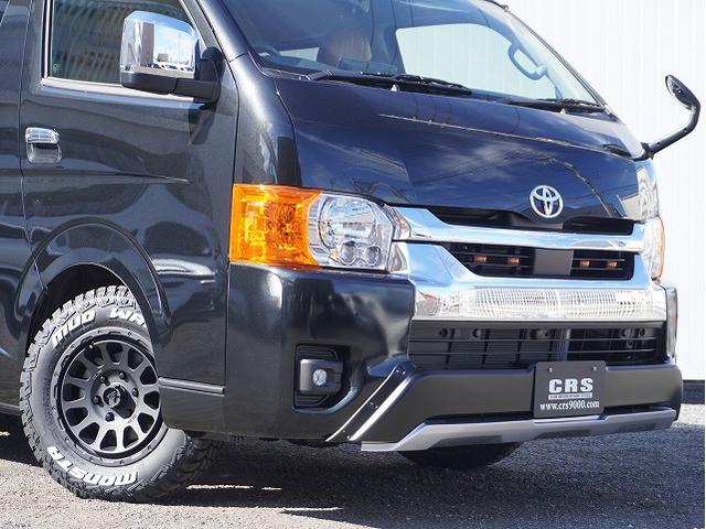 ハイエースワゴン GL BIG-Xシンプルモデル 12.8フリップダウンモニター ETC デルタフォースOVAL16インチ MONSTAマッドウォーリアM/T CLSバンパーパネル コーナーレンズカバー FLEXテール(10枚目)