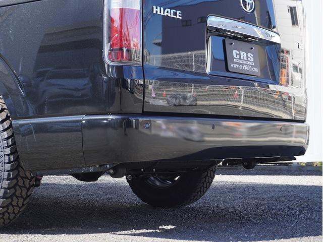 ハイエースワゴン GL BIG-Xシンプルモデル 12.8フリップダウンモニター ETC デルタフォースOVAL16インチ MONSTAマッドウォーリアM/T CLSバンパーパネル コーナーレンズカバー FLEXテール(28枚目)