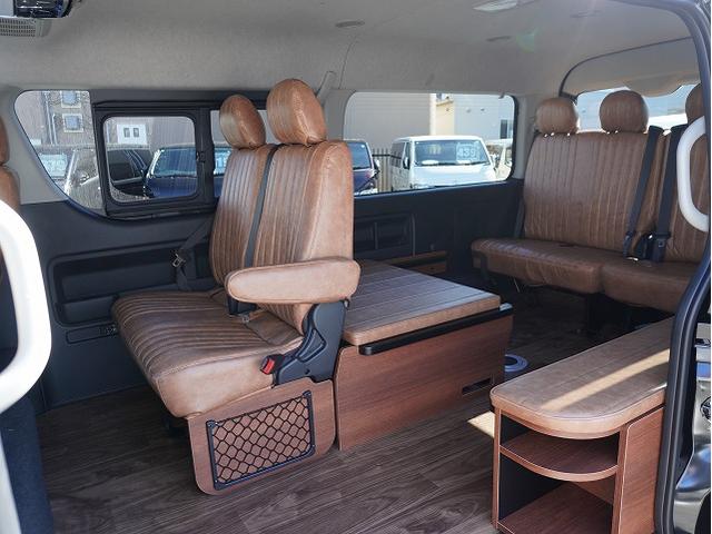 ハイエースワゴン GL BIG-Xシンプルモデル 12.8フリップダウンモニター ETC デルタフォースOVAL16インチ MONSTAマッドウォーリアM/T CLSバンパーパネル コーナーレンズカバー FLEXテール(57枚目)