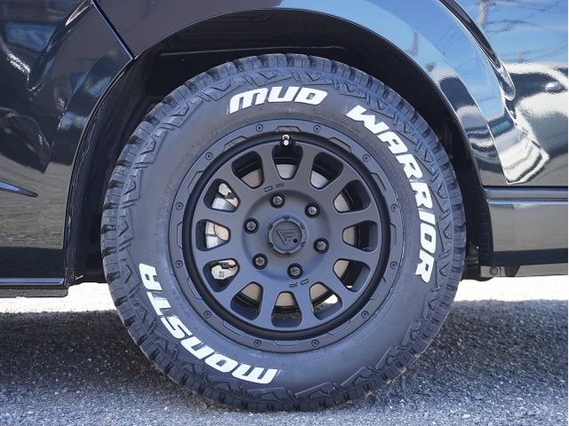 ハイエースワゴン GL BIG-Xシンプルモデル 12.8フリップダウンモニター ETC デルタフォースOVAL16インチ MONSTAマッドウォーリアM/T CLSバンパーパネル コーナーレンズカバー FLEXテール(76枚目)