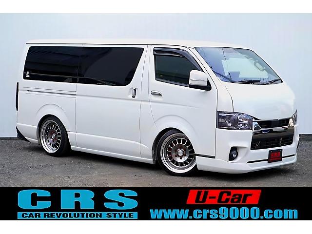 ハイエースバン スーパーＧＬ　ダークプライムＩＩ　ＢＩＧ－Ｘ／フリップダウンモニター／ドラレコ／ＥＴＣ／ＥＳＳＥＸアルミホイール／ＥＳＳＥＸフルエアロ／ベッドキット（ウレタン無し）／フロアフローリング／エンジンルームカバー／フロアマット／シートカバー（2枚目）