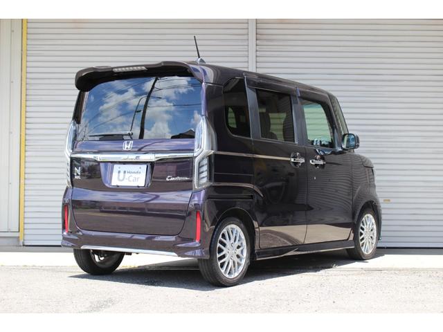 Ｎ－ＢＯＸカスタム Ｌターボ　純正ナビゲーション　前後ドライブレコーダー　ＥＴＣ車載器　ＨｏｎｄａＳＥＮＳＩＮＧ　両側パワースライドドア　本革巻ステアリングホイール　９灯式フルＬＥＤヘッドライト　１５インチアルミホイール（6枚目）