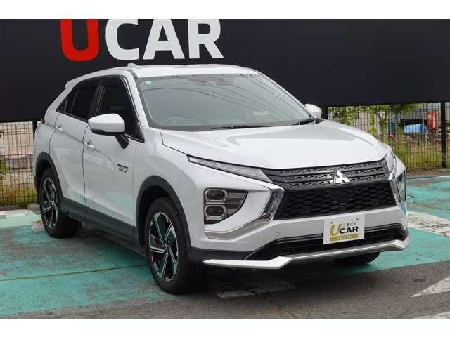 エクリプスクロスＰＨＥＶ Ｇ　ツインモーター４ＷＤ　フロアシフト　パドルシフト　オート　エアコン・７インチＳＤナビ・フルセグＴＶ・ＥＴＣ・横滑り防止・誤発進抑制・衝突被害軽減ブレーキ・車線逸脱防止・バッテリー残存容量８８．５％・ＬＥＤヘッドライト・フォグランプ・オートライト・オートハイビ（6枚目）