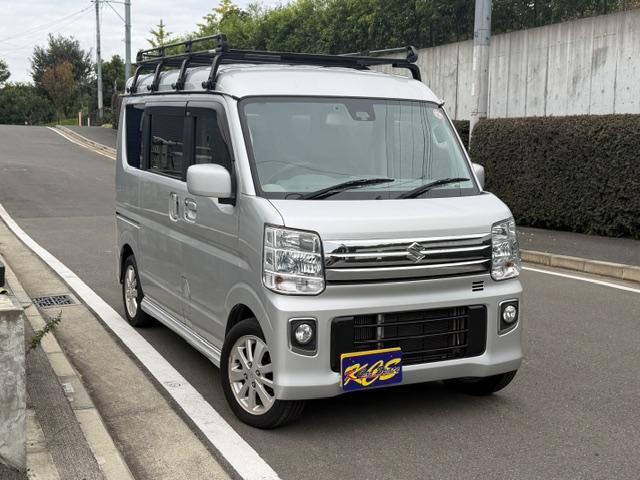 エブリイワゴン ＰＺターボ　ワンオーナー車　レーダーブレーキサポート　純正ナビ　ＴＶ　Ｂｌｏｅｔｏｏｔｈ　ＥＴＣ　ＨＩＤ　パワースライドア　スマートキー２個（3枚目）