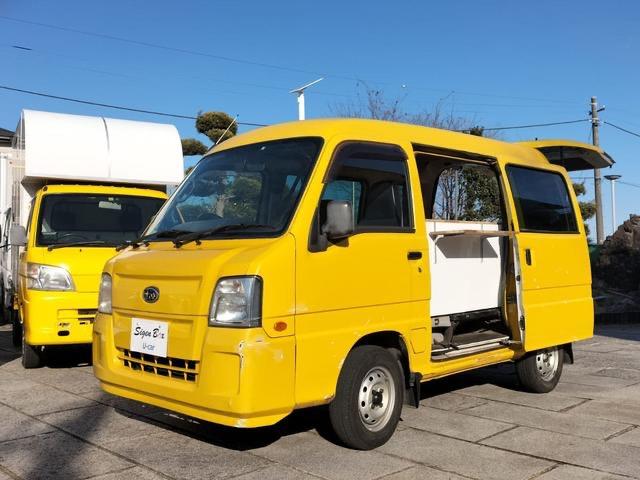サンバーバン トランスポーター　トランスポーター　ＡＴ・ＰＳ　軽バンキッチンカー　８０Ｌタンク　２槽シンク　カウンター付作業テーブル　移動カフェ　キッチンカー　　移動販売車　軽キッチンカー　全塗装済（26枚目）