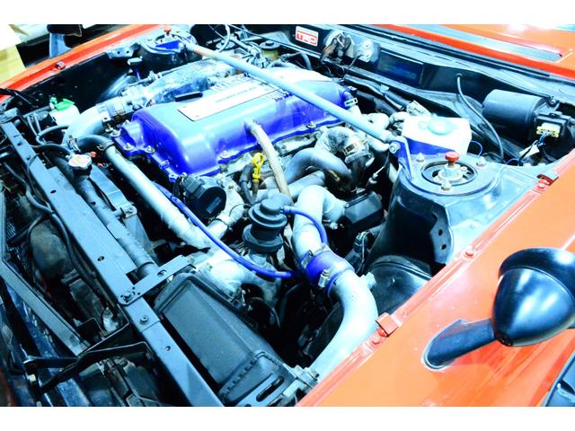 セリカ 　ＴＡ２２改　ＳＲ２０ターボ載替公認　Ｓ１４エンジン・ミッション・タービン　Ｗｏｒｋ　Ｅｑｕｉｐ　１５ＡＷ　ワンオフステンマフラー　デフ　ＤＧＲ減衰付き車高調　リアディスクブレーキ化　調整ラテラルロッド（42枚目）