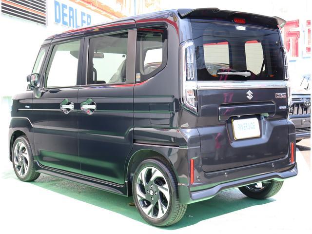 スペーシアカスタム ハイブリッドＸＳターボ　登録／届出済未使用車　純正９インチナビ＆ＴＶパノラマビューモニター　レーダーブレーキサポートクルーズコントロール　両側電動スライドドア　パドルシフト　ハーフレザー前席シートヒータ　１５インチアルミ（44枚目）