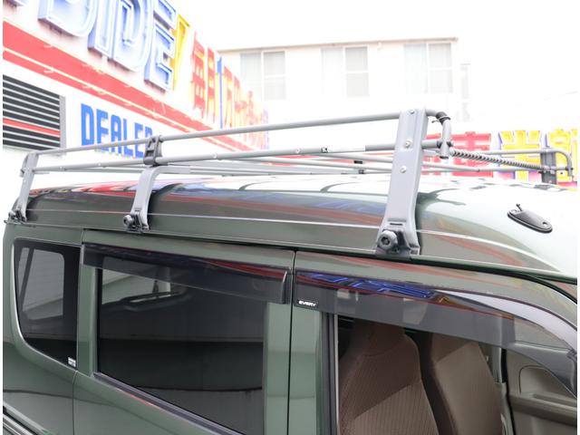 エブリイ ＰＣリミテッド　ルーフキャリア　メモリーナビ＆ＴＶ　ＥＴＣ　キーレス　電動格納ドアミラー　前席パワーウィンドウ　オーバーヘッドコンソール　サイドバイザー　ゴムマット　盗難防止　ライトレベライザー　両側スライドドア（34枚目）