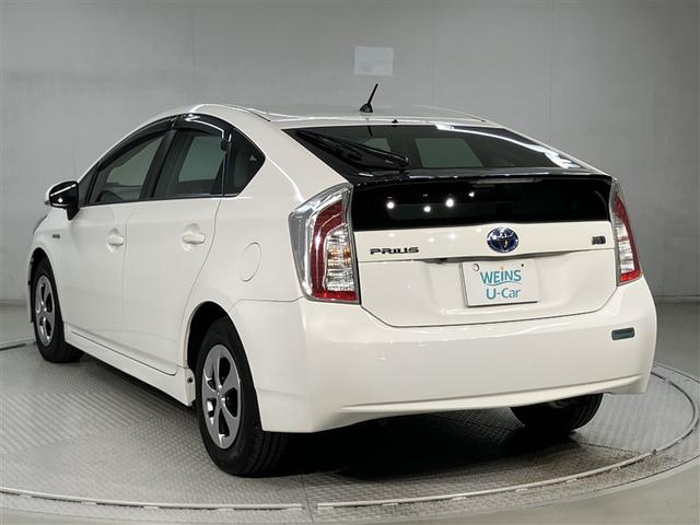 プリウス S Bモニタ- フルセグ地デジ AUX接続可 インテリキー デュアルエアバック エアB イモビライザー DVD再生可能 ワンオーナー車 ナビTV AUTOエアコン 横スベリ防止 アルミホイール ETC装備(4枚目)