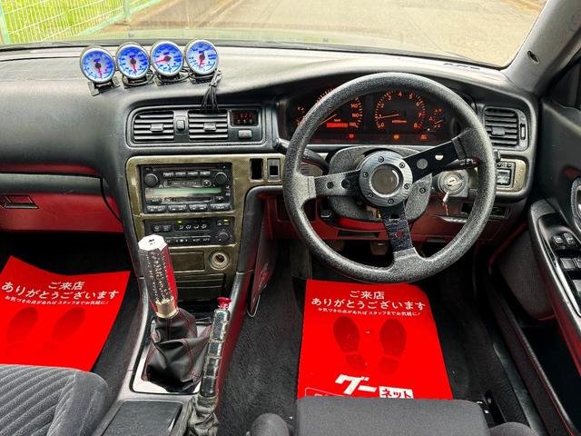 チェイサー アバンテＧ　１ＪＺ－ＧＴＥ　ターボエンジン　Ｒ１５４　ミッション　載せ替え公認　ツアラー内装　フルエアロ　前後ワイドフェンダー　前置きインタークーラー　フルバケットシート　４連追加メーター　社外ステアリング（15枚目）