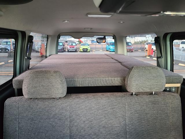 ハイエースバン ロングスーパーＧＬ　未使用　キャンピングカー　８ナンバー　車中泊　ＦＦヒーター　冷蔵庫　二段ベッド　ＴＯＹ　ＦＡＣＴＯＲＹ　ＲＥＶＯシート　サブバッテリー　外部充電　デジタルインナーミラー　アルパインナビ　後席モニター（4枚目）