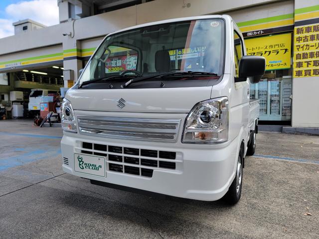 キャリイトラック ＫＣエアコン・パワステ　４ＷＤ・スズキセーフティサポート・ＬＥＤヘッドライト・シンプルナビ（スピーカー付き）・エアコン・パワーステアリング・パワーウインドウ・ゴムマット・アッパーガード・荷台マット・キーレス・ＥＴＣ（3枚目）