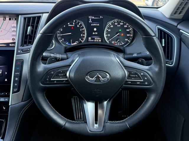 スカイライン 350GT ハイブリッド タイプSP 禁煙車 ワンオーナー メーカー8インチナビ アラウンドビューカメラ 黒革シート フルセグ 衝突軽減ブレーキ シートヒーター パワーシート ビルドインETC アダプティブクルーズコントロール 後側方支援(19枚目)