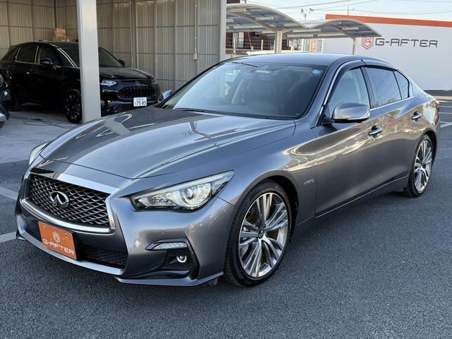 スカイライン 350GT ハイブリッド タイプSP 禁煙車 ワンオーナー メーカー8インチナビ アラウンドビューカメラ 黒革シート フルセグ 衝突軽減ブレーキ シートヒーター パワーシート ビルドインETC アダプティブクルーズコントロール 後側方支援(24枚目)