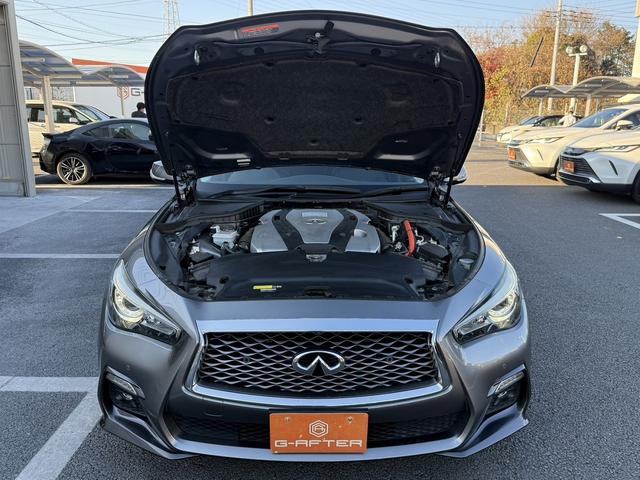 スカイライン 350GT ハイブリッド タイプSP 禁煙車 ワンオーナー メーカー8インチナビ アラウンドビューカメラ 黒革シート フルセグ 衝突軽減ブレーキ シートヒーター パワーシート ビルドインETC アダプティブクルーズコントロール 後側方支援(75枚目)