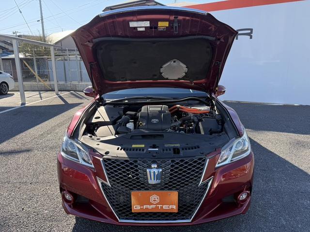 クラウンハイブリッド アスリートS 禁煙車 純正8インチナビ フルセグ バックカメラ シートヒーター ステアリングヒーター クリアランスソナー クルーズコントロール パワーシート 純正17インチアルミホイール DVD視聴可 スマートキー(76枚目)