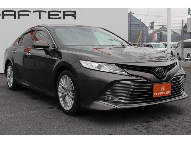 カムリ Ｇレザーパッケージ　１０インチディスプレイ　ＯＰベージュ革＆ブラウン内装　衝突軽減　運転支援システム　ブラインドスポット　レーダークルーズ　コーナーセンサー　ヒータ付きパワーシート　バックカメラ　オートマチックハイビーム（23枚目）