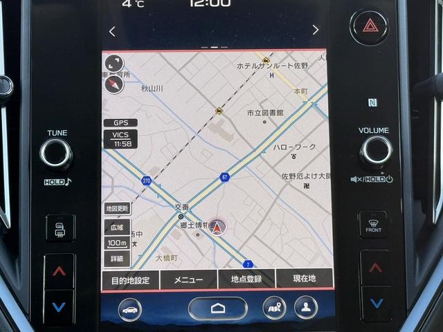 レヴォーグ ＳＴＩスポーツ　ＥＸ　禁煙車　純正１１．６インチナビ　黒革シート　フルセグ　フロント・サイド・バックカメラ　アイサイトＸ　アダプティブクルーズコントロール　パワーシート　シートヒーター　ＥＴＣ　電動リアゲート　ＬＥＤ（3枚目）