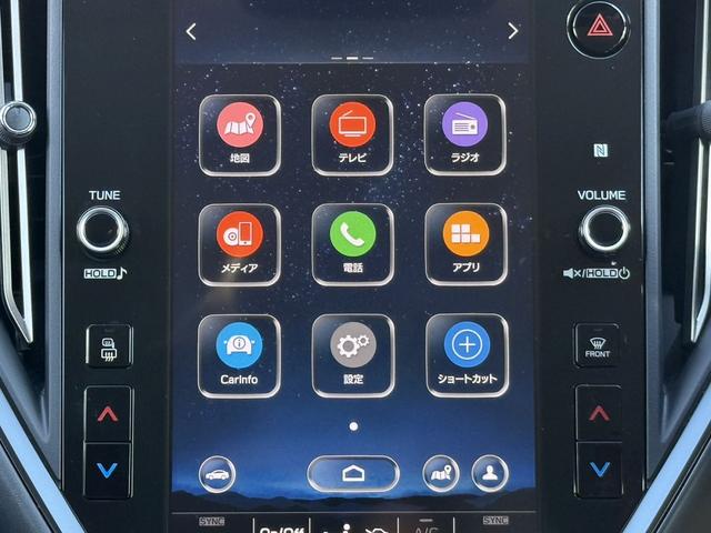 レヴォーグ ＳＴＩスポーツ　ＥＸ　禁煙車　純正１１．６インチナビ　黒革シート　フルセグ　フロント・サイド・バックカメラ　アイサイトＸ　アダプティブクルーズコントロール　パワーシート　シートヒーター　ＥＴＣ　電動リアゲート　ＬＥＤ（6枚目）