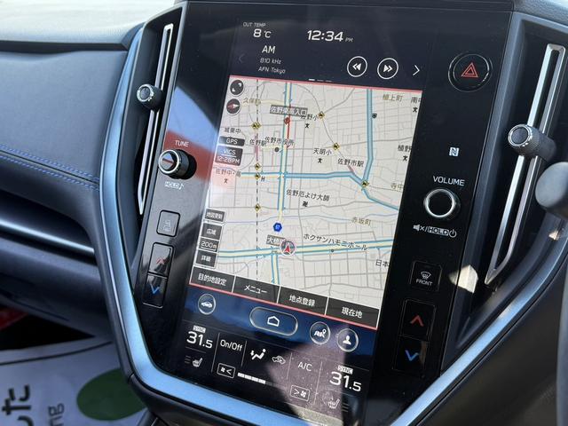 レヴォーグ ＧＴ－Ｈ　ＥＸ　禁煙車　オプション黒革シート　純正１１．６インチナビ　バックサイドカメラ　フルセグ　パワーバックドア　パドルシフト　アイサイトＸ　運転支援　メモリ機能付パワーシート　シートヒーター　ビルトインＥＴＣ（3枚目）