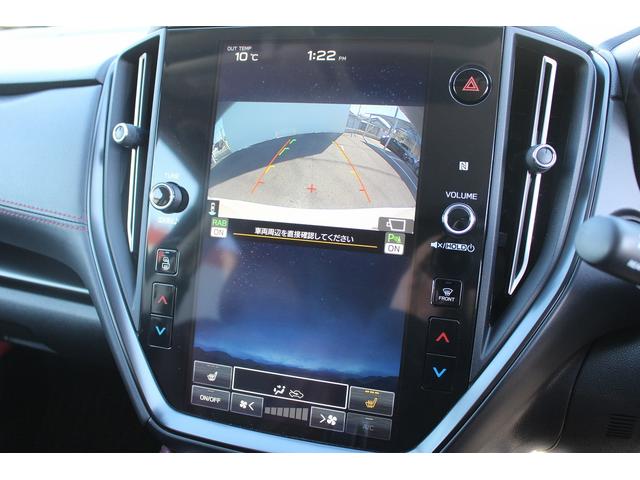 レヴォーグ ＳＴＩスポーツ　ＥＸ　禁煙車　本革シート　アイサイトＸ　純正１１．６インチナビ　フルセグ　フロントサイドバックカメラ　レーダークルーズコントロール　衝突軽減　クリアランスソナー　電動リアゲート　シートヒーター　パワーシート（6枚目）