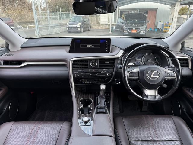 RX RX450h バージョンL 禁煙車 純正12.3インチナビ フルエアロ 3眼LEDヘッドライト アラウンドビューカメラ 茶革シート 衝突軽減ブレーキ シートエアコン アダプティブクルーズコントロール シートヒーター ETC2.0(18枚目)