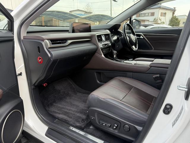 RX RX450h バージョンL 禁煙車 純正12.3インチナビ フルエアロ 3眼LEDヘッドライト アラウンドビューカメラ 茶革シート 衝突軽減ブレーキ シートエアコン アダプティブクルーズコントロール シートヒーター ETC2.0(46枚目)